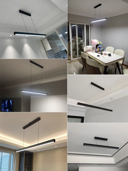 Modern LED Strip Chandelier For Dining Table Kitchen Office Or Restaurant 3