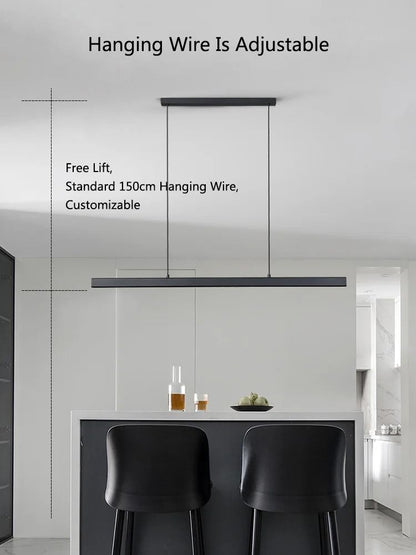 Modern LED Strip Chandelier For Dining Table Kitchen Office Or Restaurant 4