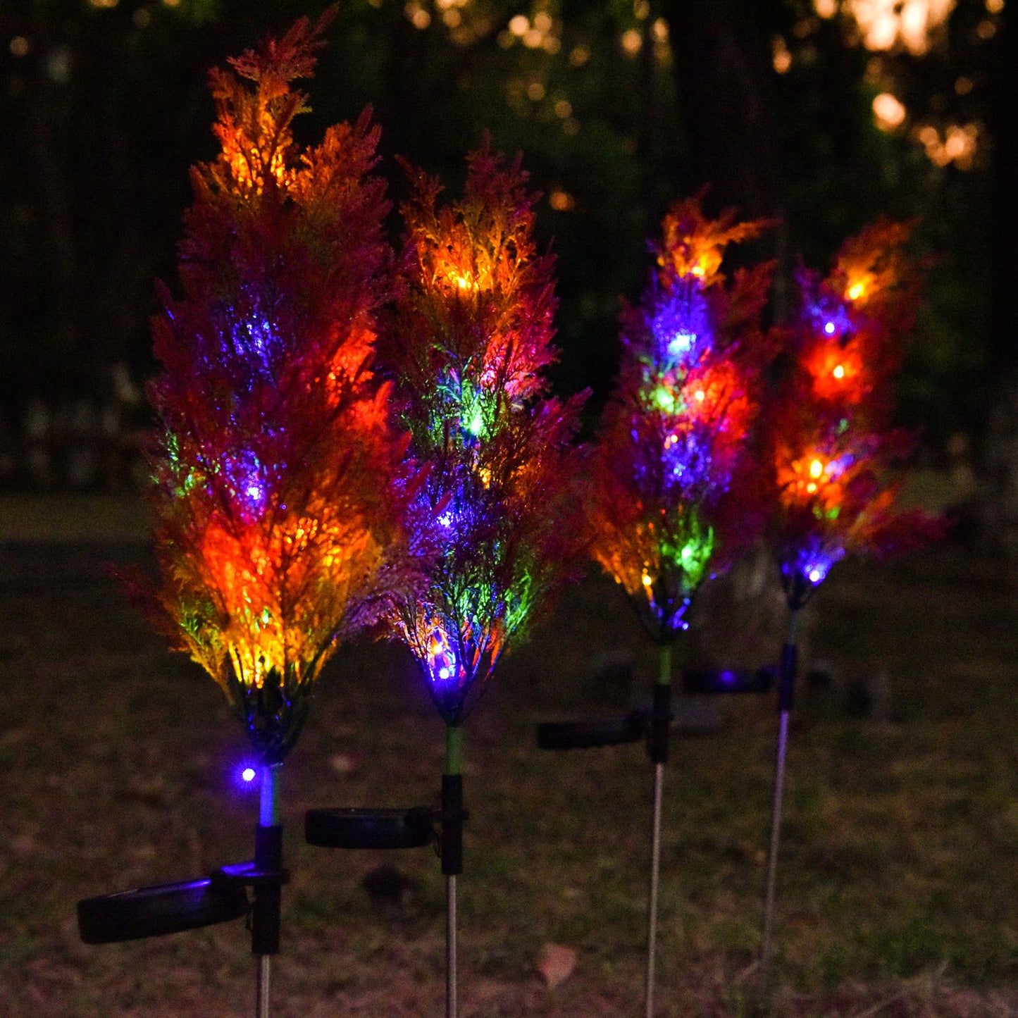 Christmas Cypress Solar Pine Lights, Waterproof Garden Stake Light, Outdoor Decor Floral Ambiance Lighting