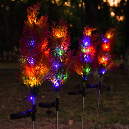 Christmas Cypress Solar Pine Lights, Waterproof Garden Stake Light, Outdoor Decor Floral Ambiance Lighting