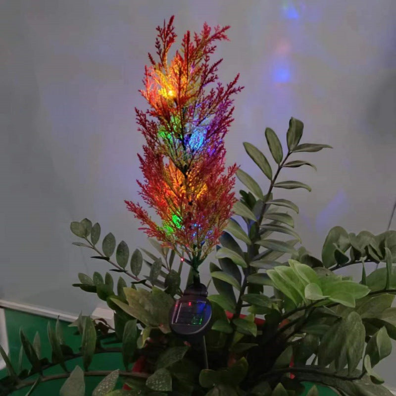 Christmas Cypress Solar Pine Lights, Waterproof Garden Stake Light, Outdoor Decor Floral Ambiance Lighting