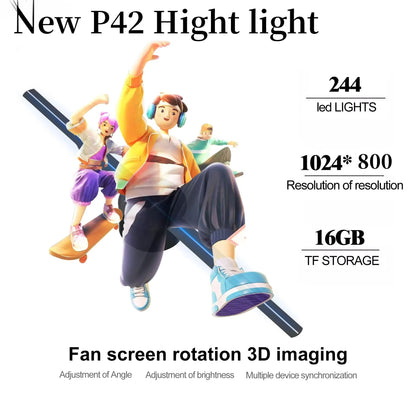 AirStream Pro 3D Hologram Fan Display – WiFi Holographic Projector for Eye-Catching LED Sign Advertising