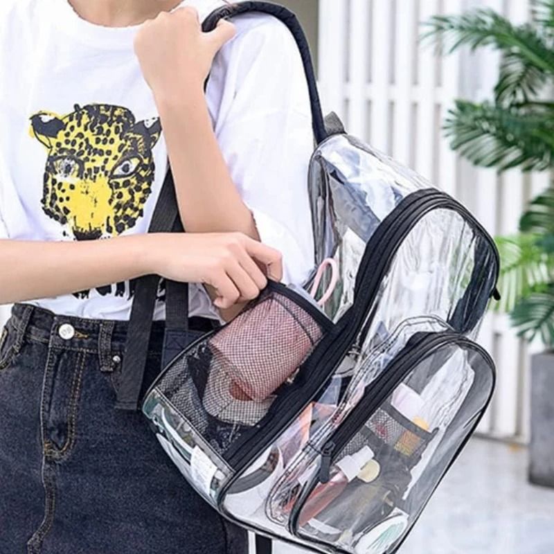 Clear Waterproof Backpack With Large Capacity For School And Trave 2