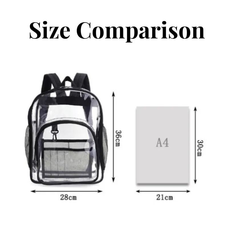 Clear Waterproof Backpack With Large Capacity For School And Trave 5