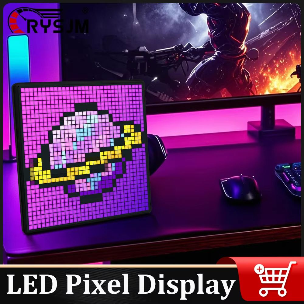 AirPix Creative Programmable LED Pixel Display – App Controlled RGB Pixel Art Panel for DIY Digital Light Animations