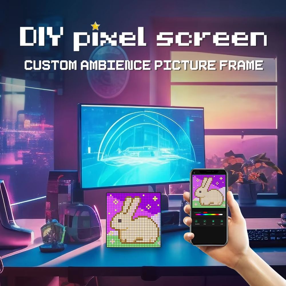 AirPix Creative Programmable LED Pixel Display  App Controlled RGB Pixel Art Panel For DIY Digital  2
