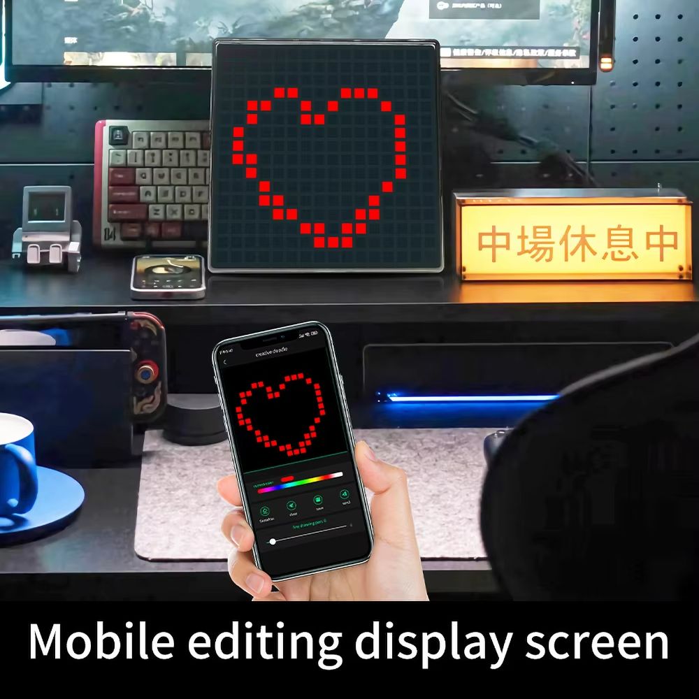AirPix Creative Programmable LED Pixel Display  App Controlled RGB Pixel Art Panel For DIY Digital  3