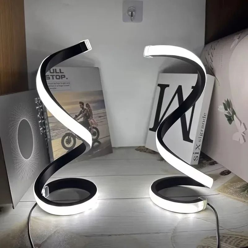 Modern LED Spiral Table Lamp For Bedroom And Office Decor 2
