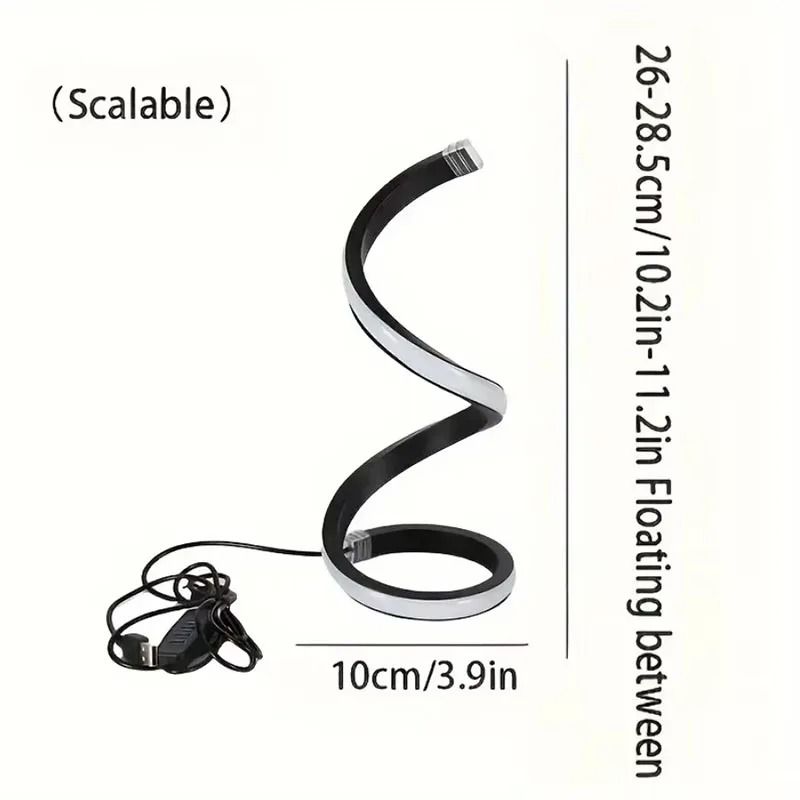 Modern LED Spiral Table Lamp For Bedroom And Office Decor 5