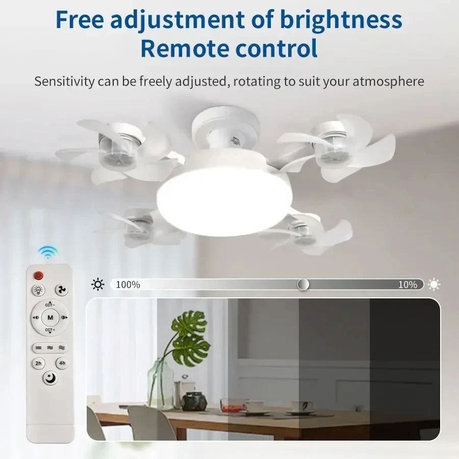 Modern Ceiling Fan Lamp With Remote Control For Bedroom Kitchen Or Restaurant Decor 2