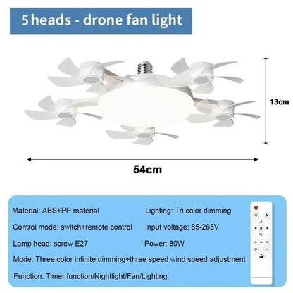 Modern Ceiling Fan Lamp With Remote Control For Bedroom Kitchen Or Restaurant Decor 9