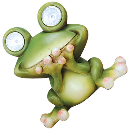 Solar Frog Lamp Portable Garden Resin Statue, Outdoor Yard Decor Lighting, Frog Craft Ornament Ground Solar Lights