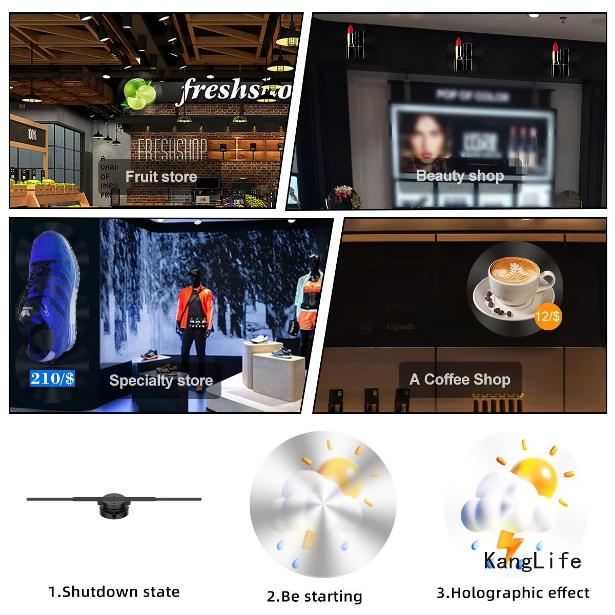 ClearView Pro 3D Hologram Fan Display  WiFi Holographic Projector For Stunning Commercial Hologram  4