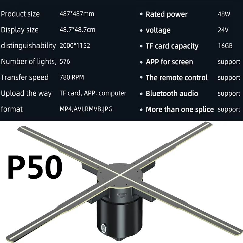 ClearView Pro 3D Hologram Fan Display  WiFi Holographic Projector For Stunning Commercial Hologram  10