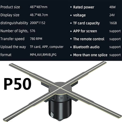 ClearView Pro 3D Hologram Fan Display  WiFi Holographic Projector For Stunning Commercial Hologram  10