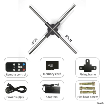 ClearView Pro 3D Hologram Fan Display  WiFi Holographic Projector For Stunning Commercial Hologram  16