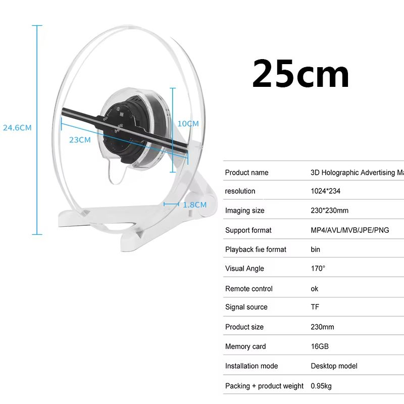 ClearView Pro 3D Hologram Fan Display  WiFi Holographic Projector For Stunning Commercial Hologram  18