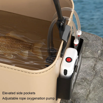 Foldable Fishing Bucket,Waterproof Collapsible Camping Bucket,Durable EVA Material with Comfortable Handle,& Fish Storag
