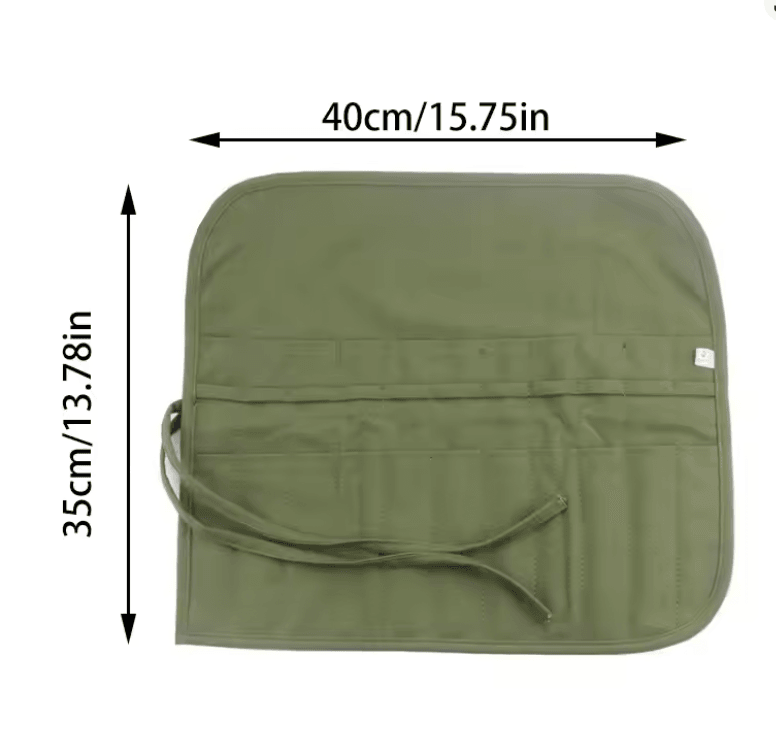 ArtRoll Canvas Brush Storage Bag 22 Slot Roll Up Brush Case 2
