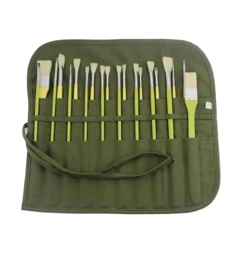ArtRoll Canvas Brush Storage Bag 22 Slot Roll Up Brush Case 3