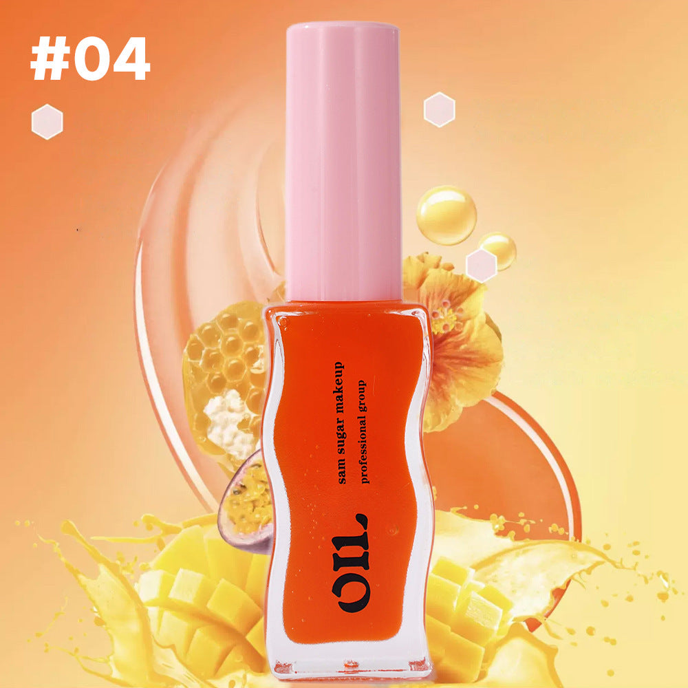 Strawberry Fruit Honey Lip Oil Sexy Plump Lip Jelly Tinted Lip Liquid Waterproof Hydrating Oil Lipg 6