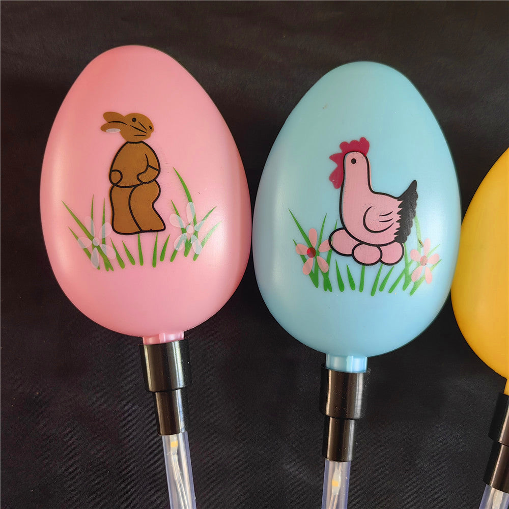 Waterproof Outdoor Garden Yard Pathway Light, 5pcs Solar Easter Egg Lawn Lights, 8 Modes Easter Decoration Solar Set