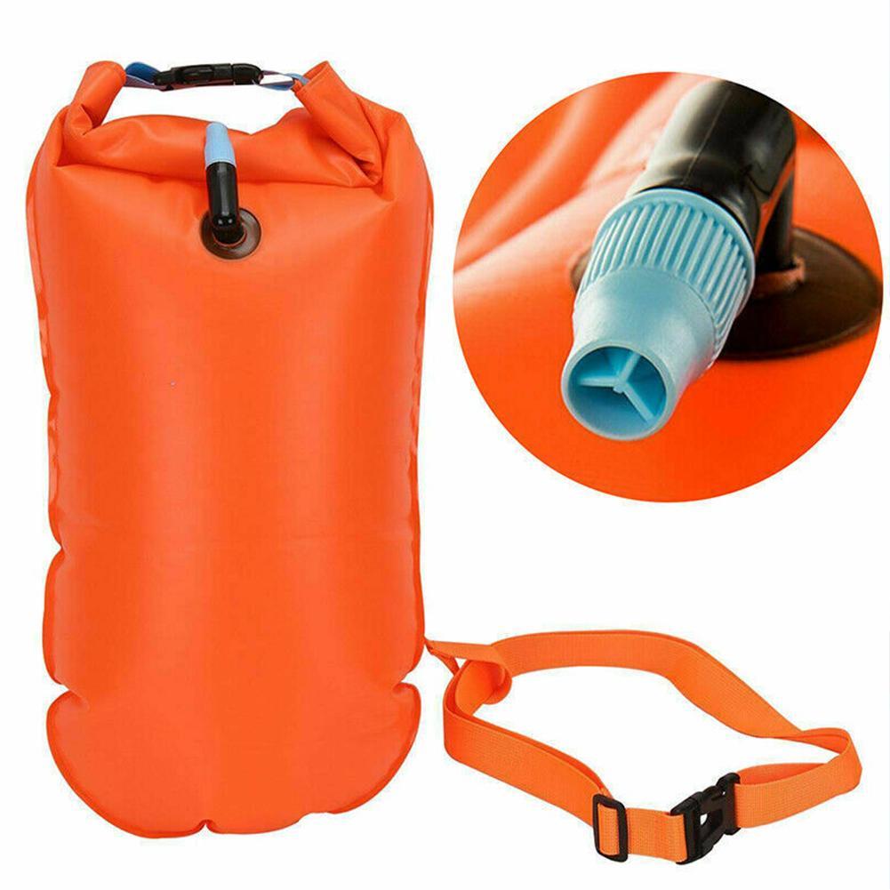 Inflatable Open Swimming Buoy Tow Float Dry Bag Double Air Bag With Waist Belt For Water Sports  Sa 2