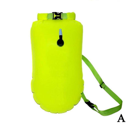 Inflatable Open Swimming Buoy Tow Float Dry Bag Double Air Bag With Waist Belt For Water Sports  Sa 8