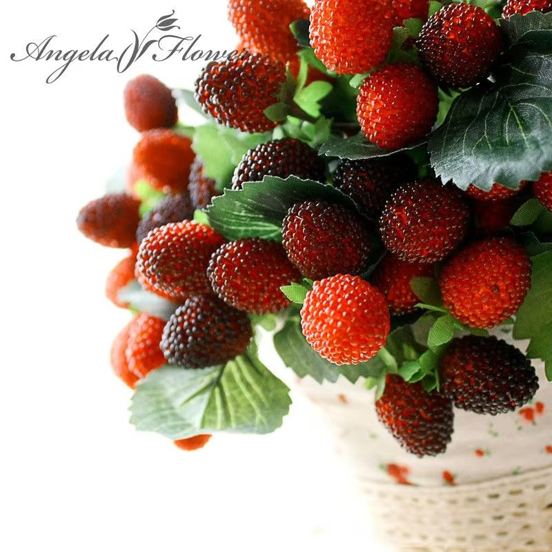 BerryJoy 9 Head Artificial Strawberry Plant Pot  Realistic Strawberry Potted Decoration For Wedding 4
