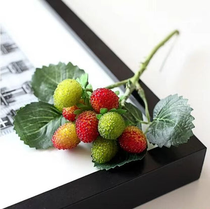BerryJoy 9 Head Artificial Strawberry Plant Pot  Realistic Strawberry Potted Decoration For Wedding 7