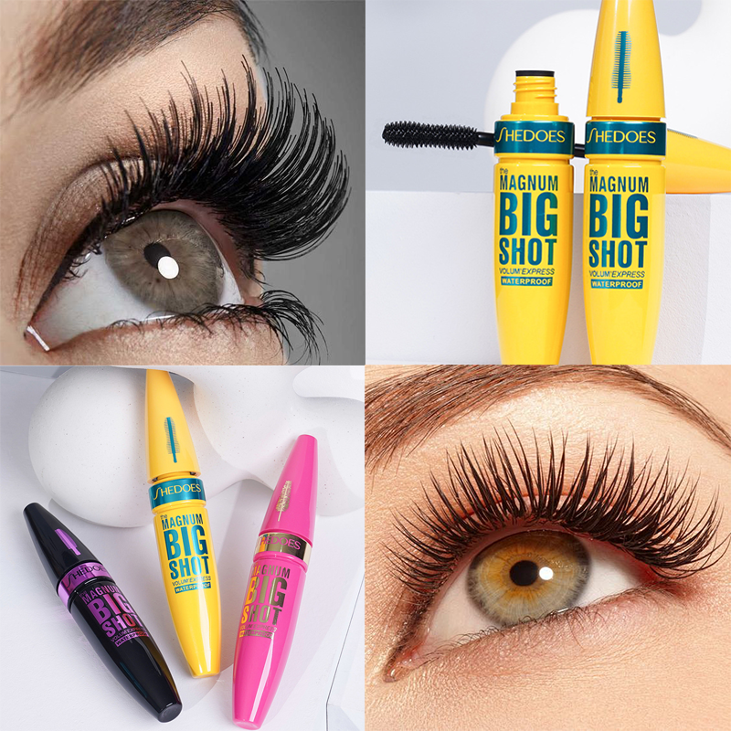 Black Thick Lengthening Mascara, Waterproof Sweatproof Cream Formula, Long Lasting Lash Defining, Setting Eye Enhancer