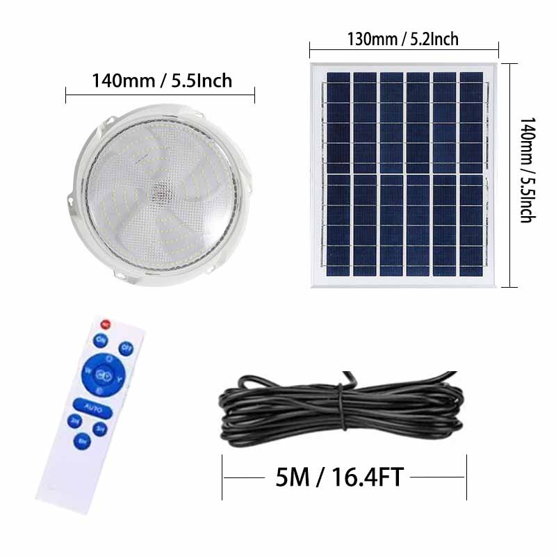 Original Outdoor Solar Light LED IP67 Waterproof with Solar Panels, Indoor Ceiling, Corridor and Courtyard Light