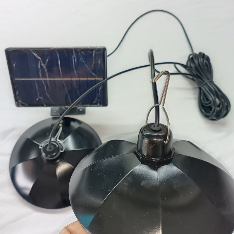 Solar Powered 2 Head Pendant Light for Garden, Patio, Porch, Hangable LED Barn Storage Lamp, Christmas Gift for Him