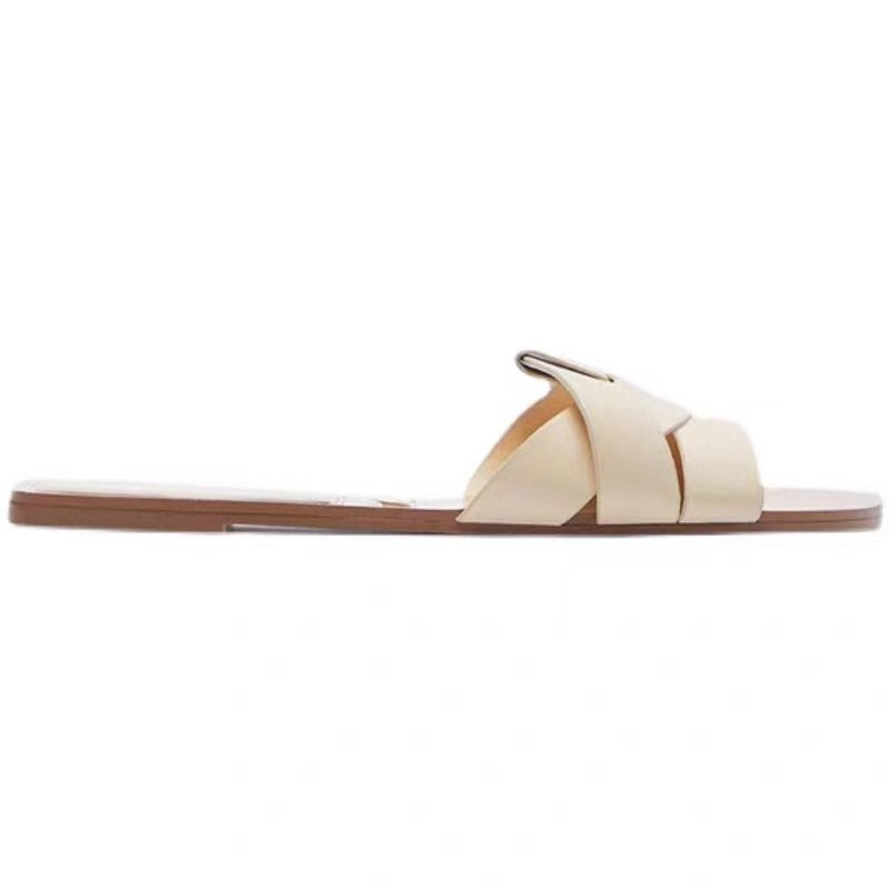 Fashion Slippers Women Sexy Flat Sandals Casual Ladies Sand Beach Slippers Elegant Fish Mouth Slippers for Women