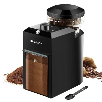 Electric Burr Mill Coffee Grinder with 28 Adjustable Settings for Espresso and Drip Brewing