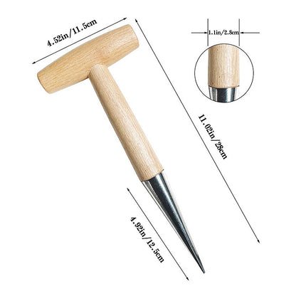 HeavyDuty Seed Transplanting  Planting Tool Ergonomic TShaped Gardening Hole Puncher For Bulbs Seed 4