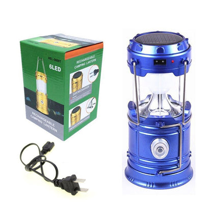 LED Outdoor Lighting Folding Camp Lamp, Portable Solar Charger Camping Lantern, USB Rechargeable Tent Light for Travel