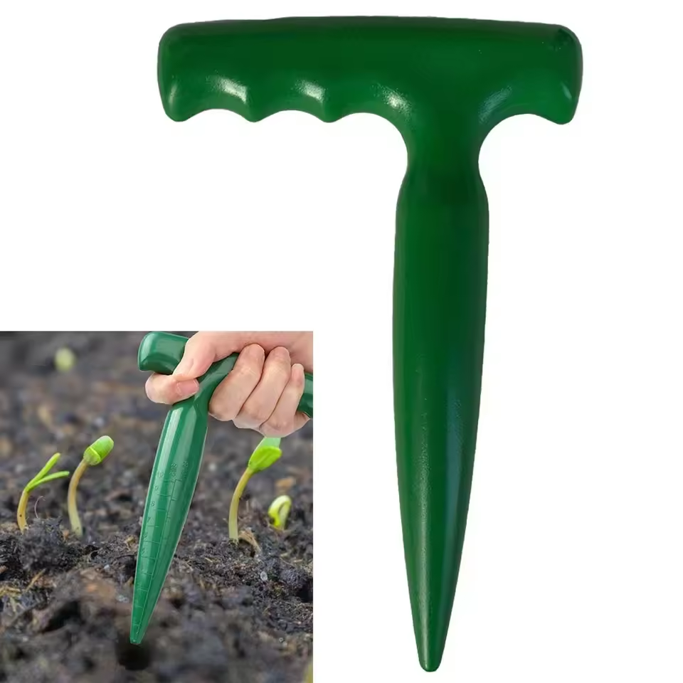Clear Scale Planting Tools Handheld Garden Hole Puncher With Seed Dispenser Lightweight Digging Too 5