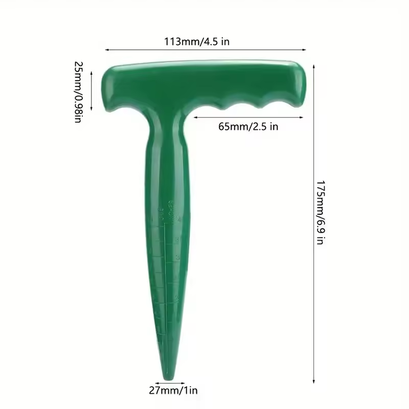 Clear Scale Planting Tools Handheld Garden Hole Puncher With Seed Dispenser Lightweight Digging Too 7