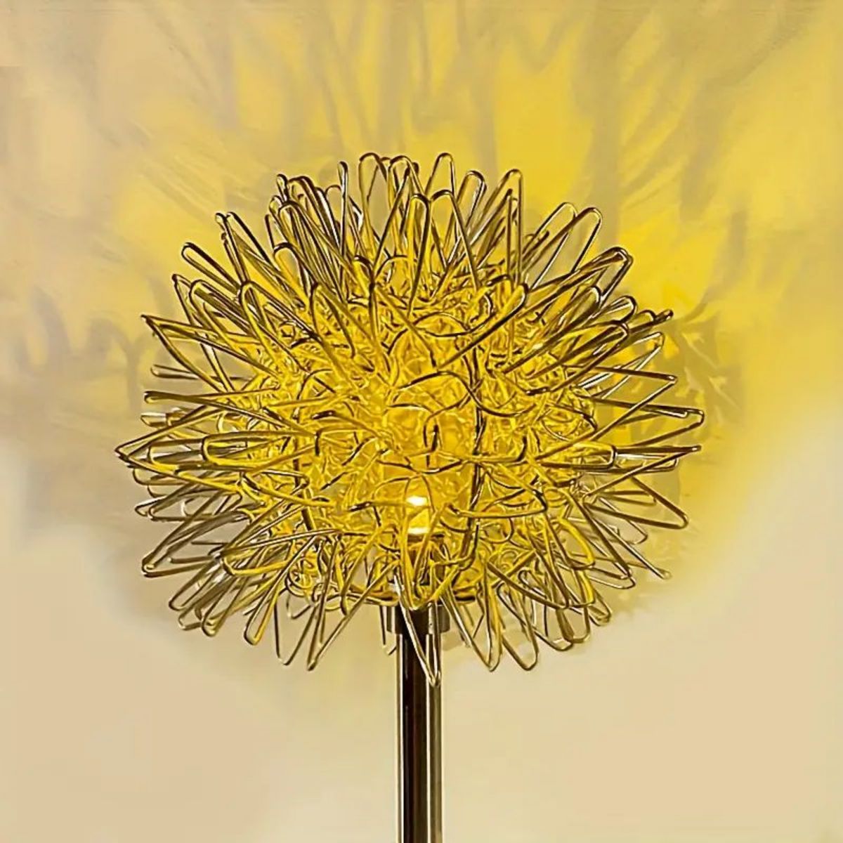 Waterproof Outdoor LED Landscape Lamp, Solar Dandelion Aluminum Wire Ball Garden Light, Decorative Garden Lighting