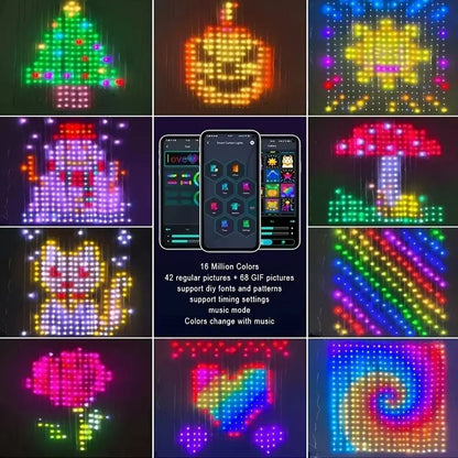 VividGlow Smart Curtain Lights  Music Sync RGB DIY Pattern LED Ambiance 2