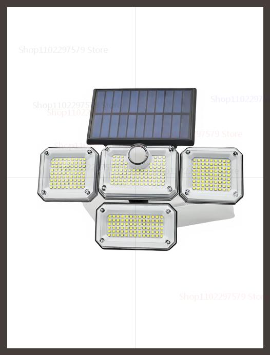 LED Solar Lights Outdoor Motion Sensor IP65 Waterproof Adjustable Head Wall Lamp for Garden, Yard, Patio & Security