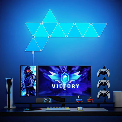 VividGlow Smart Triangle Lamp – Music Sync RGB Triangle LED Wall Light