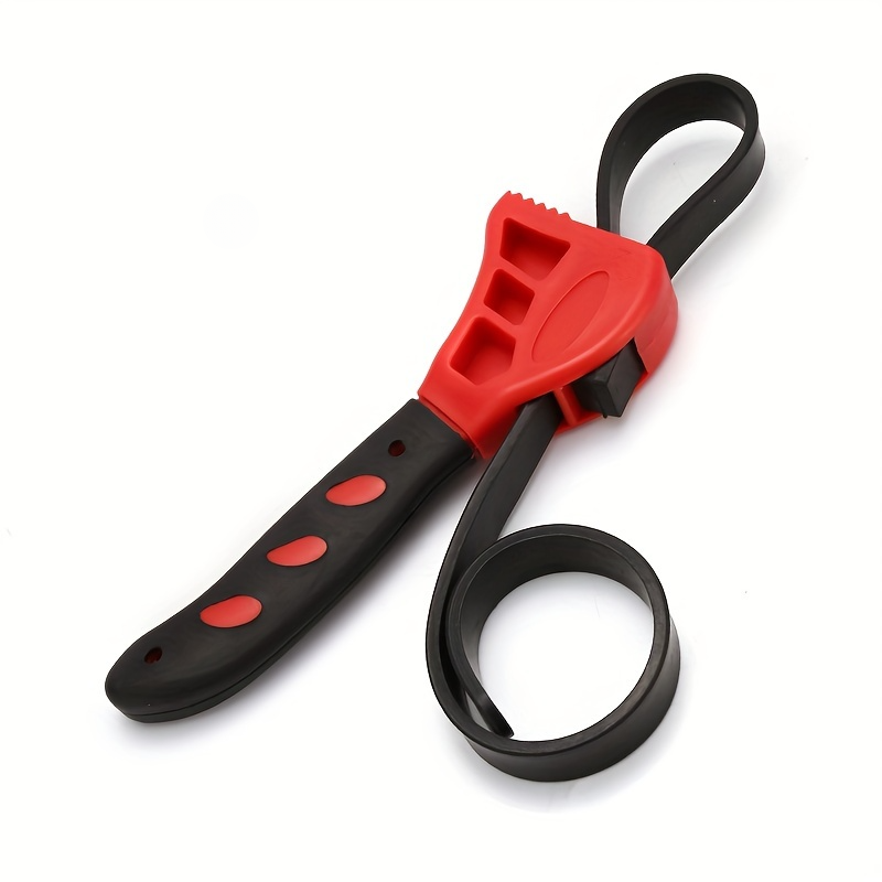 Belt Wrench & Oil Filter Puller, Adjustable Strap Spanner, Chain Wrench, Strap Opener & Disassembly Tool for Mechanics