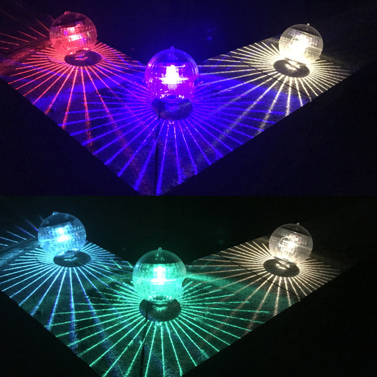 Hanging Waterproof Ball LED Light, Color Solar Floating Pond Light Pool, Outdoor Changing Water Lamp for Garden Decor