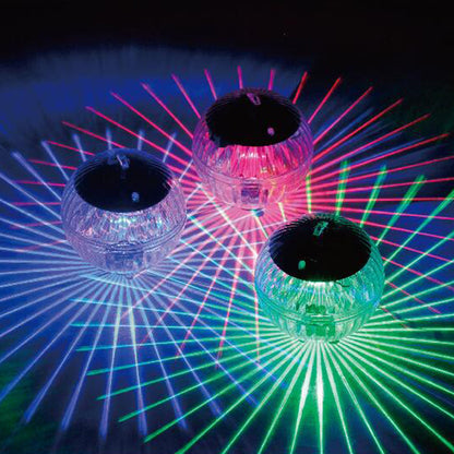Hanging Waterproof Ball LED Light, Color Solar Floating Pond Light Pool, Outdoor Changing Water Lamp for Garden Decor
