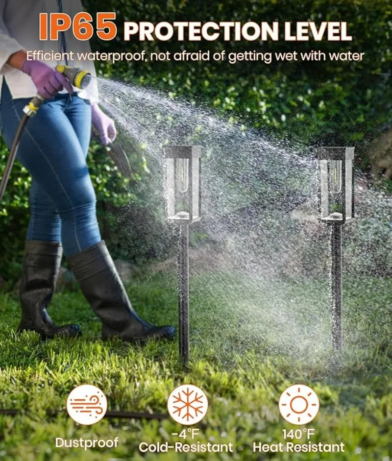 Solar Garden Lights Outdoor Waterproof Landscape Lighting For Patio Terrace Walkways Driveways In W 3