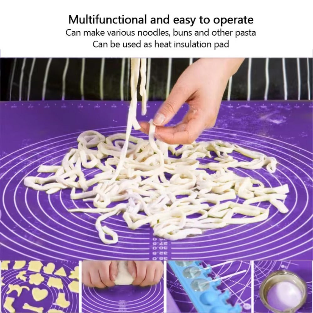 NonSlip Silicone Baking Mat Large NonStick Pastry Mat For Fondant Pie Dough Cookies  Pizza 2