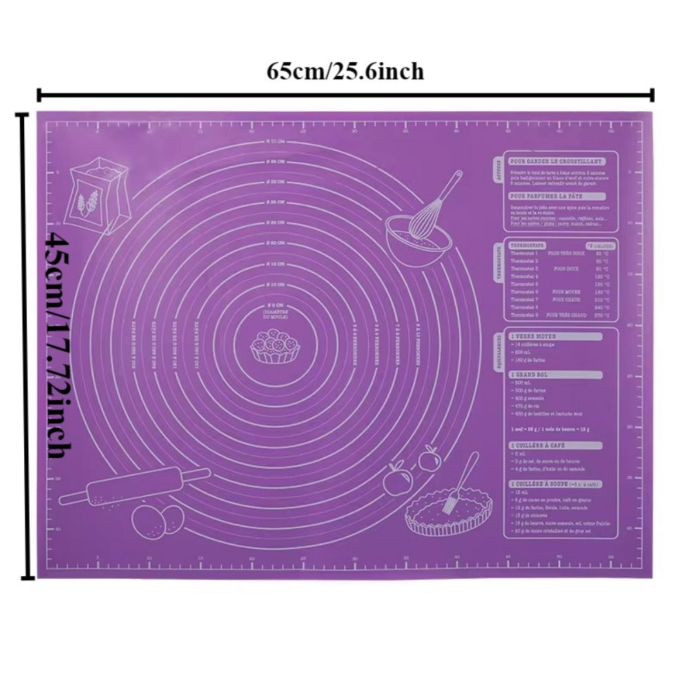NonSlip Silicone Baking Mat Large NonStick Pastry Mat For Fondant Pie Dough Cookies  Pizza 4