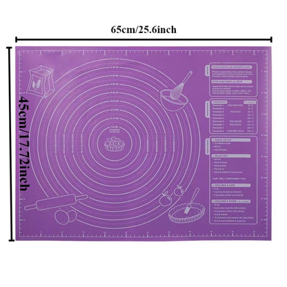NonSlip Silicone Baking Mat Large NonStick Pastry Mat For Fondant Pie Dough Cookies  Pizza 4